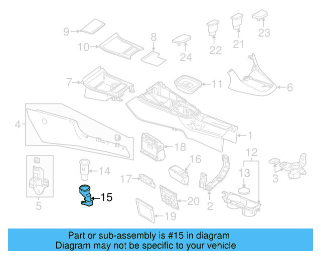 12 Volt Accessory Power Outlet Housing 1K0-919-341-B - View 8