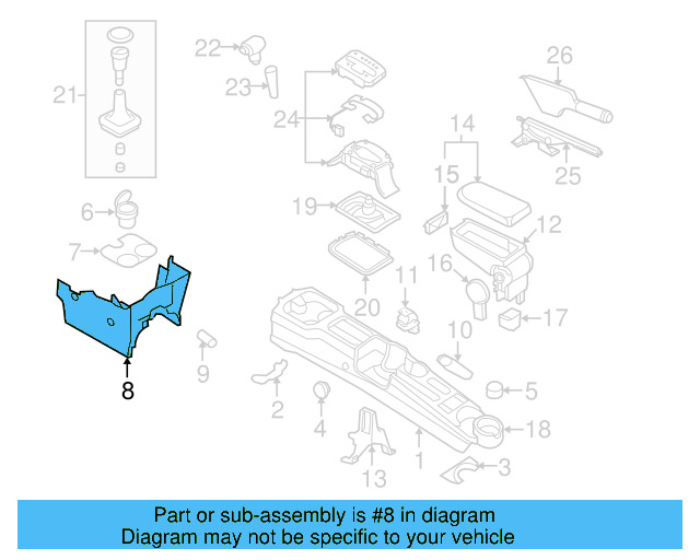 Console Panel 1C0-868-851-C-Y20 - View 7