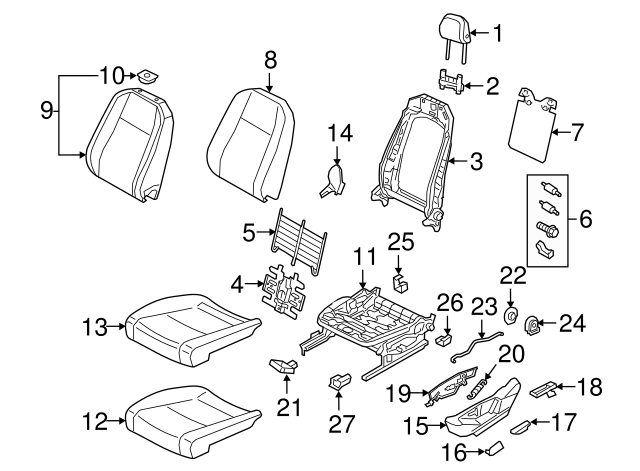 Support Spring Hardware Kit 5QN-898-955 - View 14