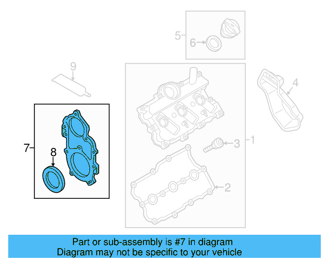 Engine Timing Cover 03H-109-122-J - View 4