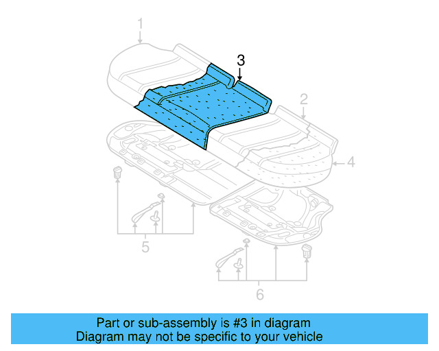Seat Cushion Pad 1K9-885-376-A - View 4