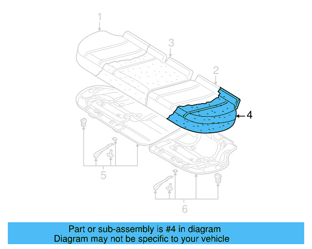 Seat Cushion Pad 1K9-885-375-A - View 4