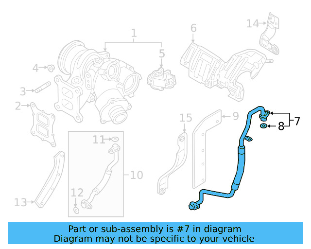 Turbocharger Oil Line 06K-145-735-T - View 5