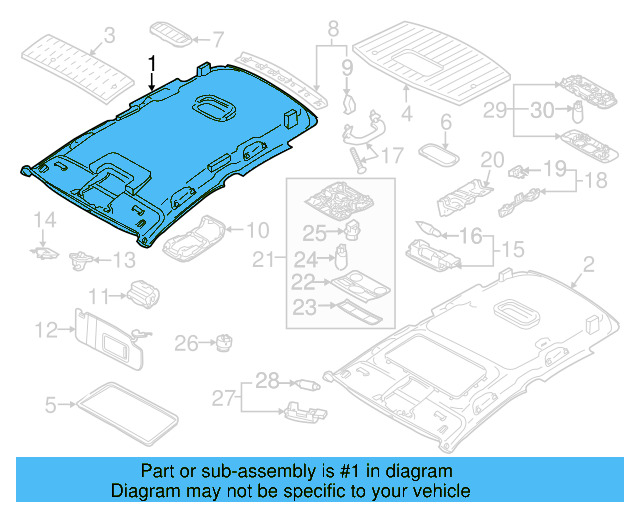 Headliner 1K9-867-501-CH-6K8 - View 12