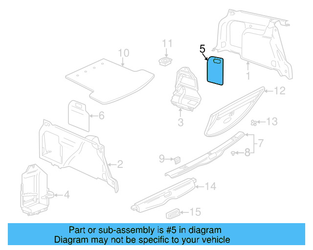 Floor Cover 3B9-863-463-S-5EY - View 4