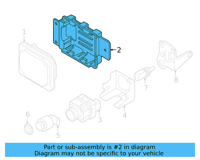 Radar Sensor Mount Bracket 10A-907-574-A - View 3