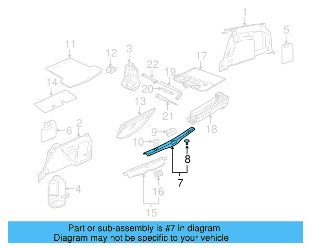 Rear Trim Panel 3B9-863-459-K - View 17