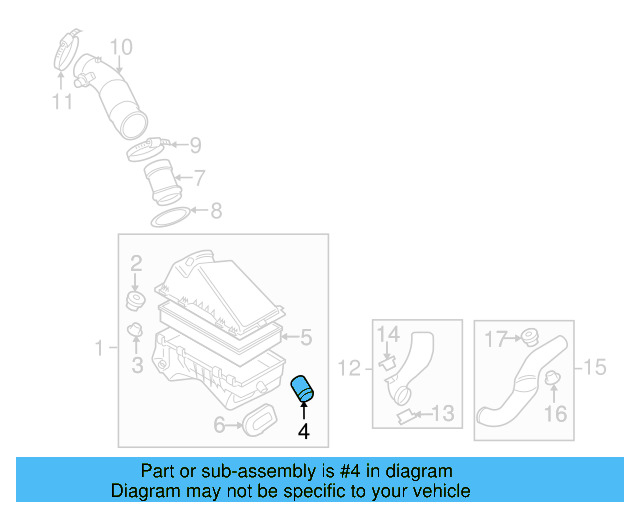 Air Cleaner Assembly Insulator 1J0-129-631-A - View 3