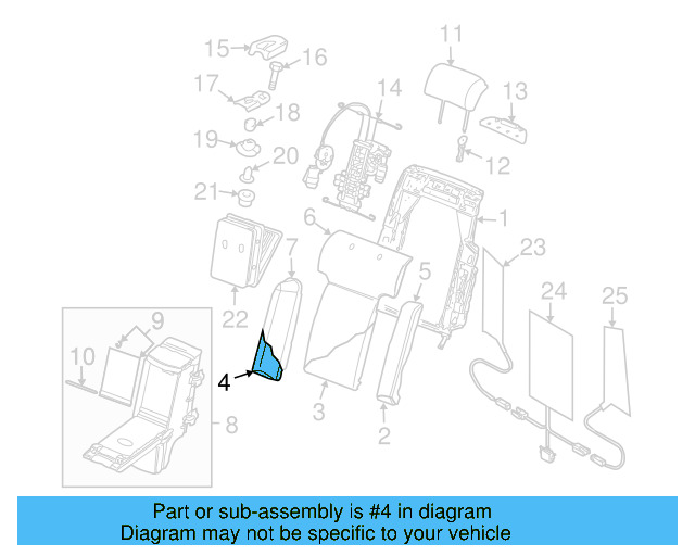 Seat Back Pad 3D5-885-777 - View 6
