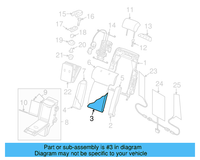 Seat Back Pad 3D5-885-776-F