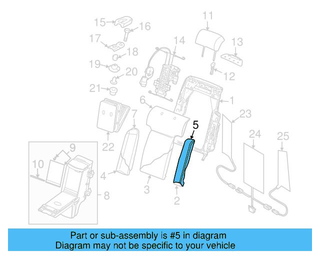 Seat Back Cover 3D5-885-815-BB-PUV
