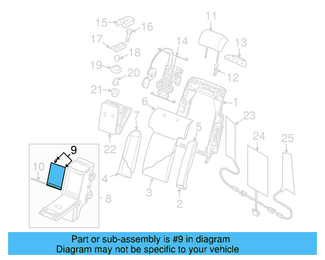 Seat Back Cover 3D5-885-815-BB-PUV - View 5
