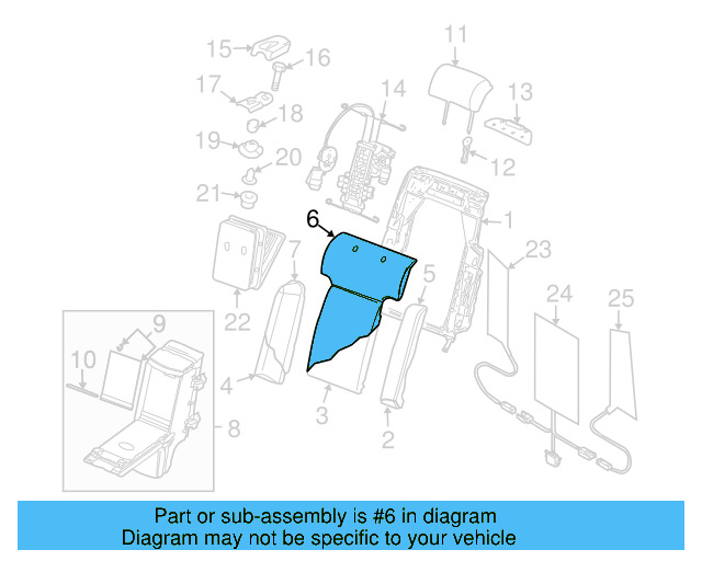 Seat Back Cover 3D5-885-805-DJ-PUX - View 4