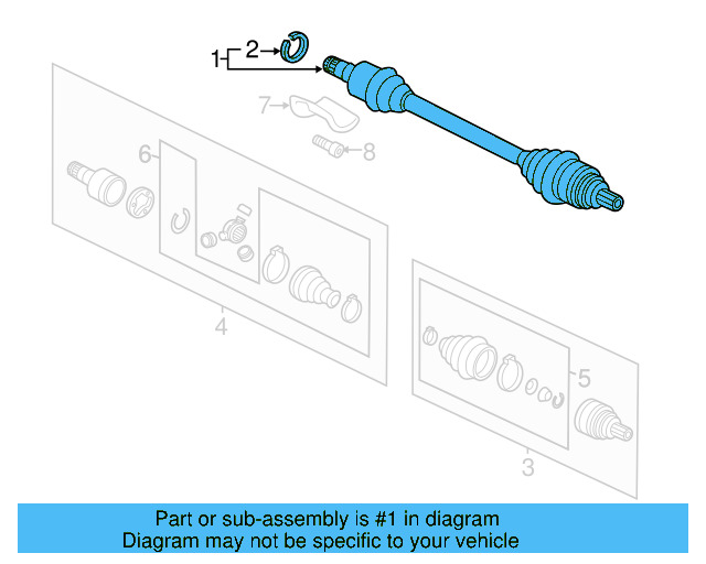 Axle Assembly 5C0-407-271-AB - View 3