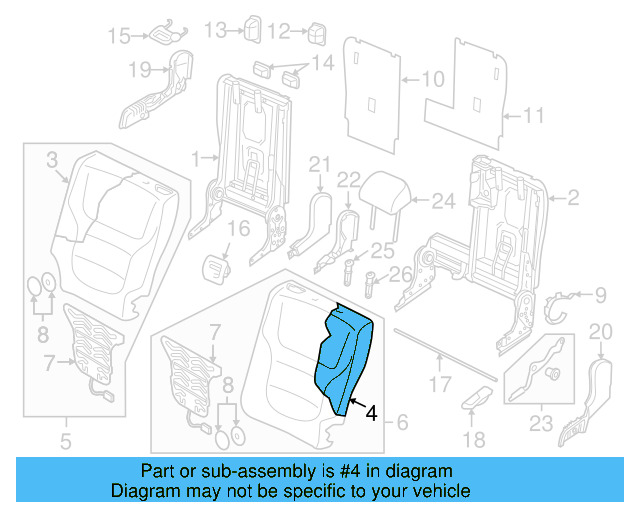 Seat Back Pad 7P6-885-775-R - View 4