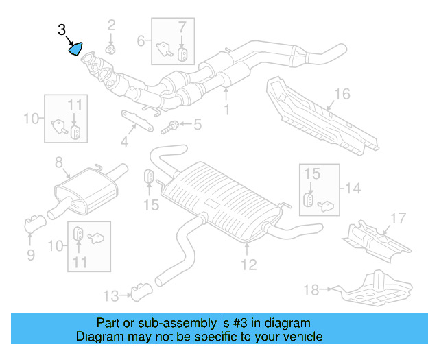 Converter & Pipe Gasket 3C0-253-115 - View 2