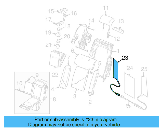 Seat Back Heater 3D0-963-552-N - View 2