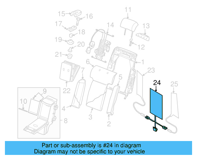 Seat Back Heater 3D0-963-552-N - View 3