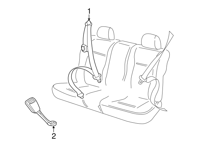 Seat Belt Receptacle 1Y0-857-739-A-FCN - View 3