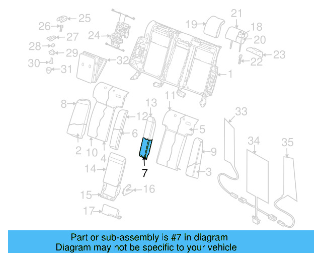 Seat Back Cover 3D5-885-815-AR-PUU - View 4