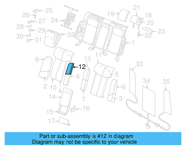 Headrest Pad 3D0-881-931 - View 8