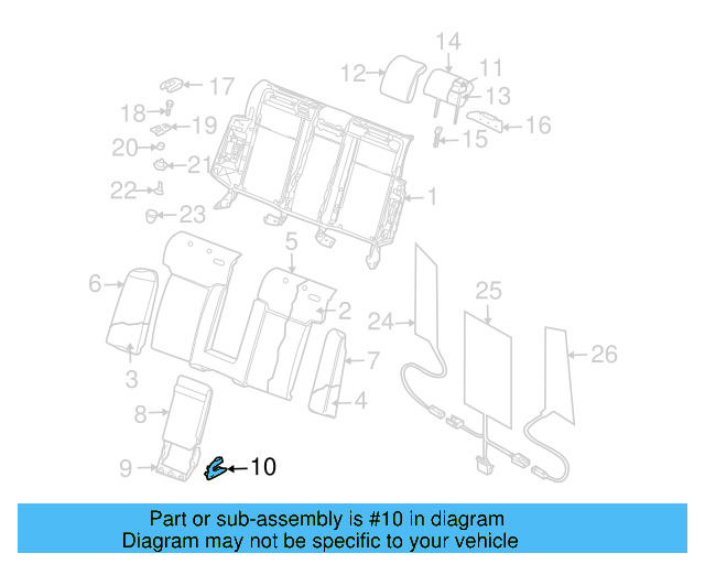Mount Bracket Clip 3D0-885-313 - View 3
