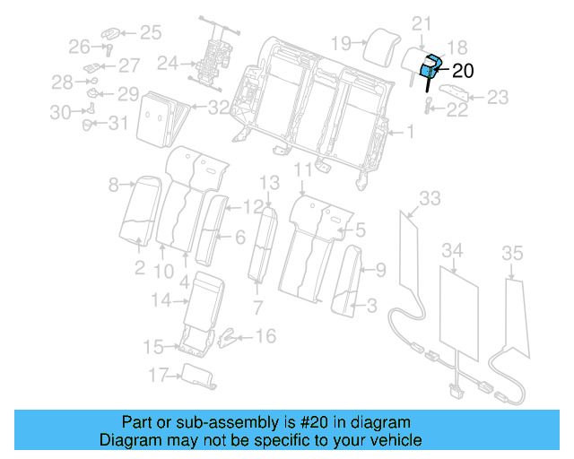 Headrest Pad 3D0-881-931 - View 7