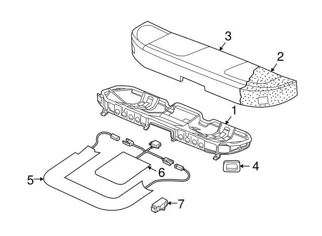 Seat Cushion Pad 3D5-885-375-AR