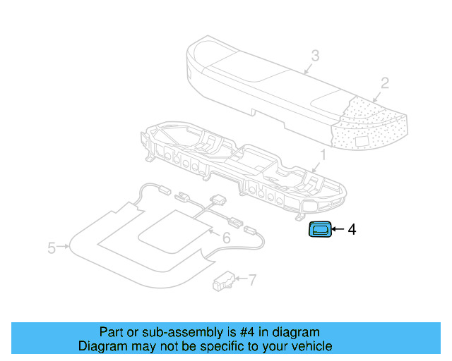 Switch Bezel 3D5-885-739-A-5B2 - View 3