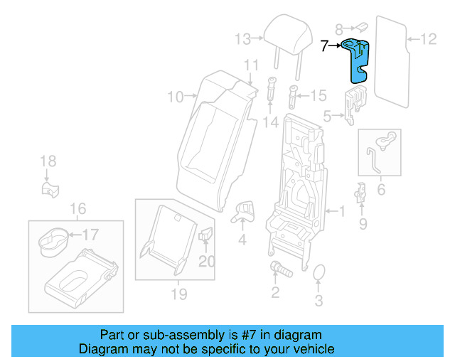 Latch Cover 7P0-885-607-B-82V - View 5