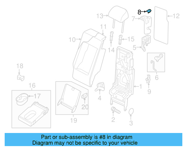 Latch Cover Cap 7P0-885-695-95T - View 4