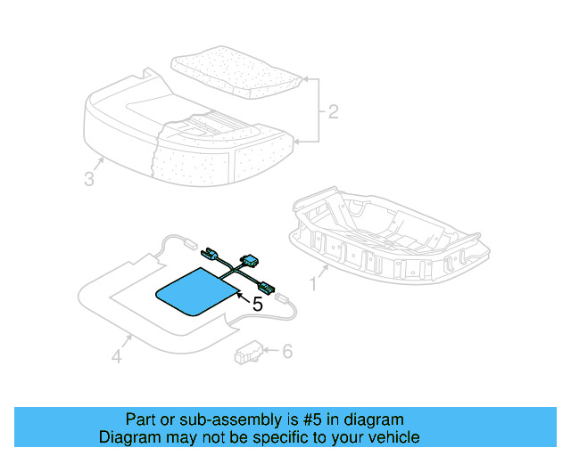 Seat Cushion Heater 3D0-963-551-T - View 6