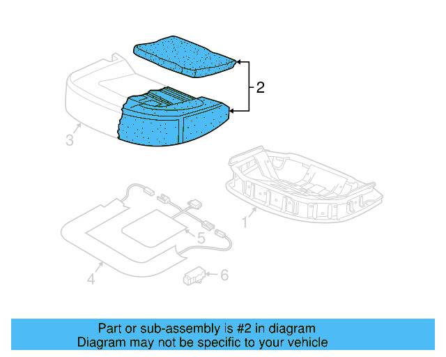 Seat Cushion Pad 3D5-885-375-BA - View 3