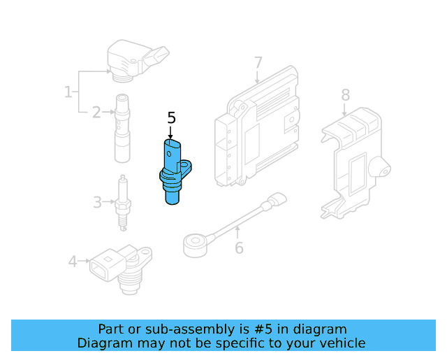 Crankshaft Position Sensor 06K-906-433-B - View 31