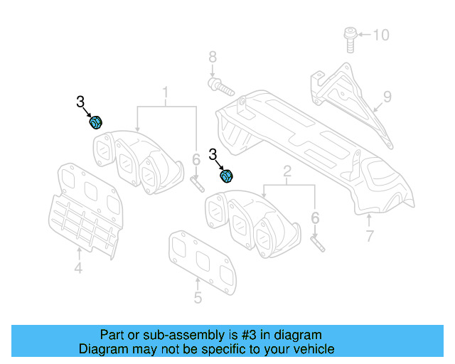 Exhaust Manifold Lock Nut N-908-946-01 - View 10