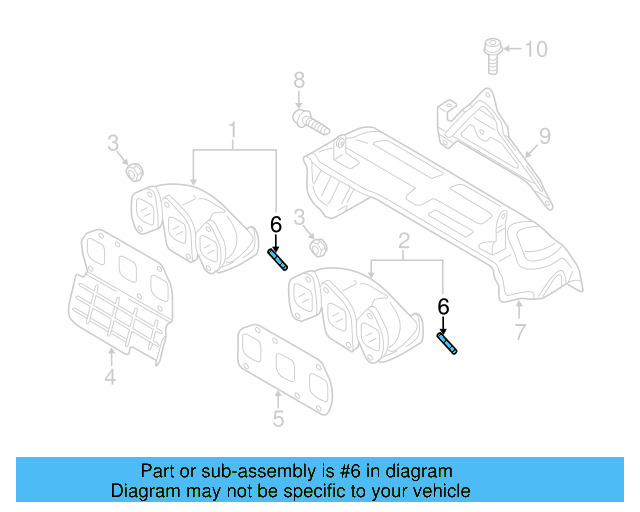 Exhaust Manifold Stud N-044-520-3 - View 8