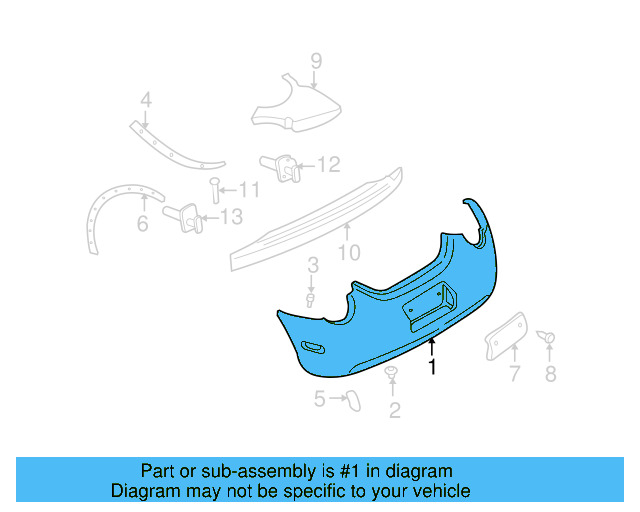 Bumper Cover (Unpainted) 1y0807421ggru - View 5