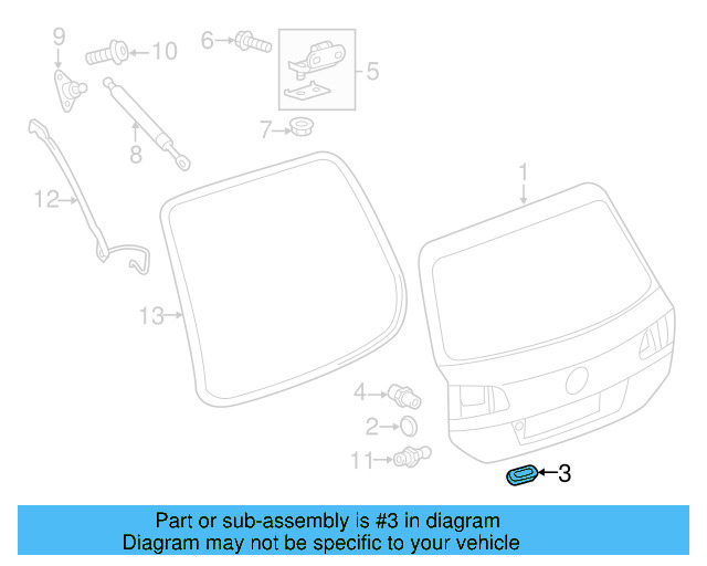 Lift Gate Drain Plug 8P4-827-951-A - View 9