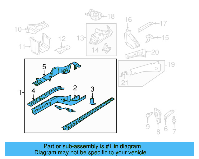 Rail Assembly 5N0-803-091 - View 3