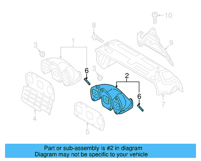 Exhaust Manifold 03H-253-031-E - View 10