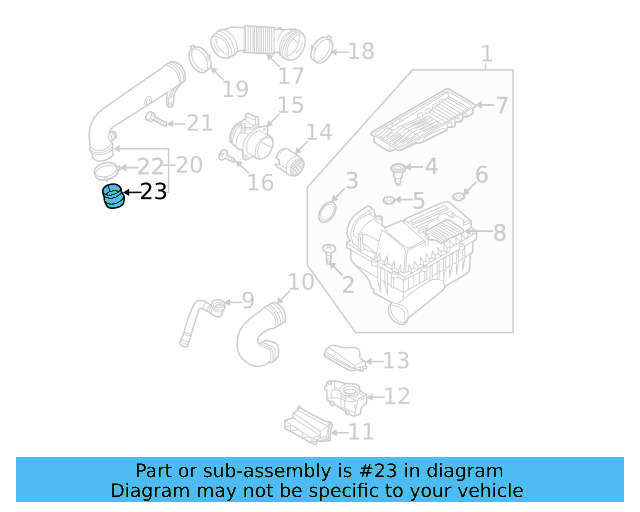 Engine Air Intake Hose 1K0-129-627-C - View 96