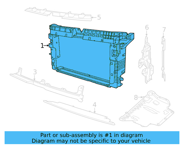 Radiator Support 2GJ-805-588-D - View 2