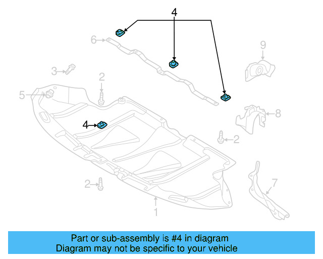 Front Deflector Nut 8D0-805-960 - View 28