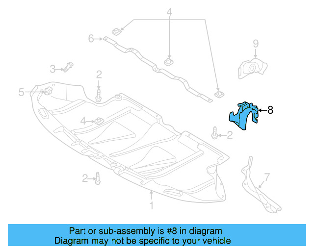 Front Deflector Nut 8D0-805-960 - View 34