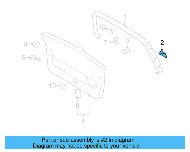 Rear Trim Panel Retainer 7M3-827-649 - View 15