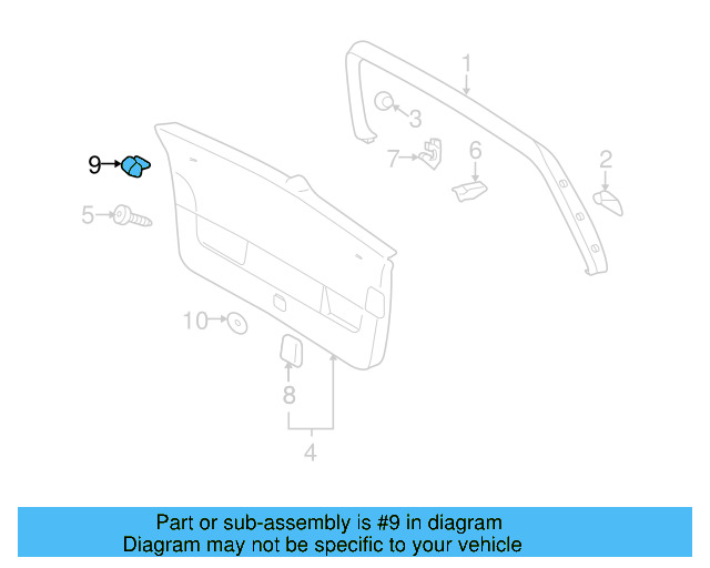 Lower Trim Buffer 1J6-867-815-A-9B9 - View 33