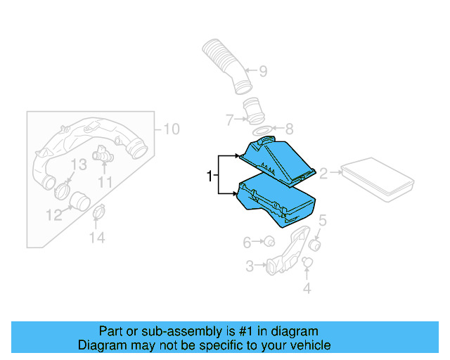 Air Cleaner Assembly 1J0-129-607-AE - View 15