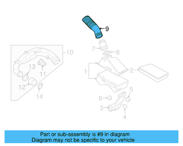 Intake Pipe 1J0-129-609-B - View 31