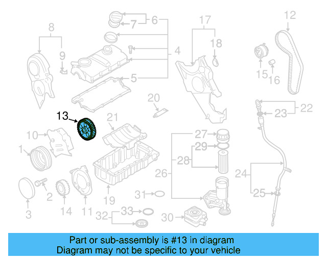 Inner Timing Cover Plug 038-971-904 - View 17