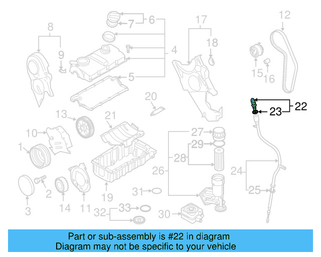 Engine Oil Dipstick 038-115-611-B - View 32